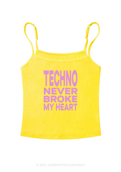Techno Heart Y2K Spaghetti Strap Cami Cherrykitten