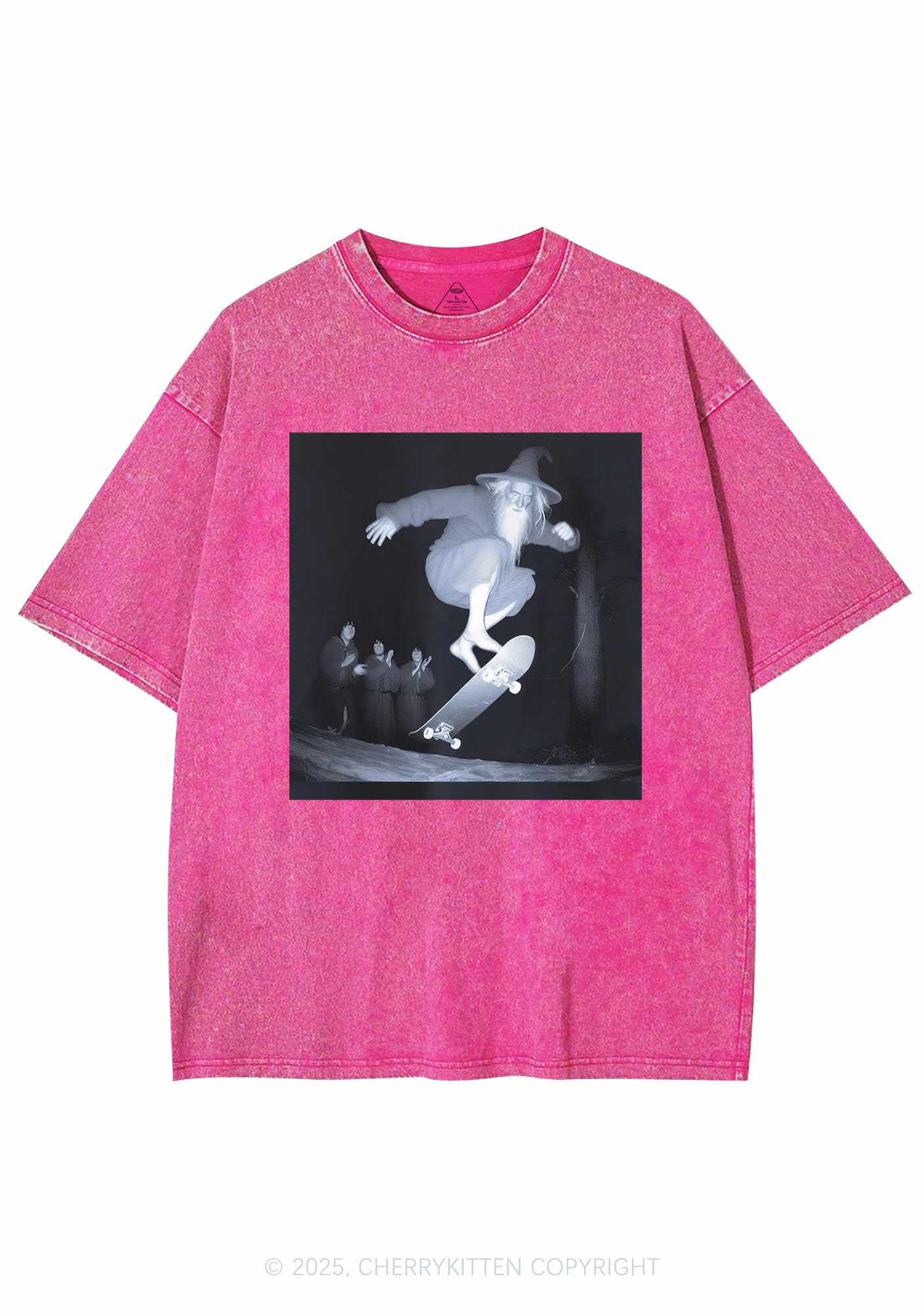 Skating Wizard Y2K Shirts Washed Tee Cherrykitten