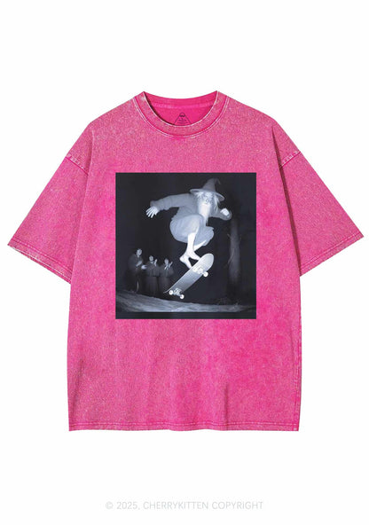 Skating Wizard Y2K Shirts Washed Tee Cherrykitten