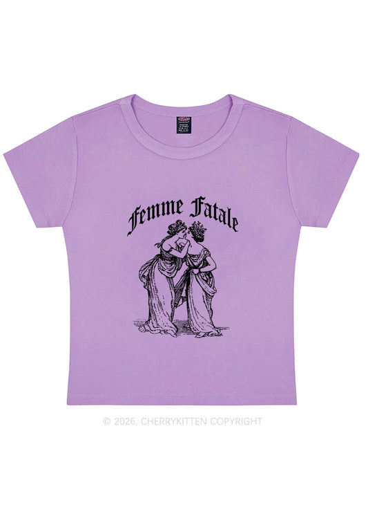 Femme Fatale Women Pride Y2K Baby Tee Cherrykitten