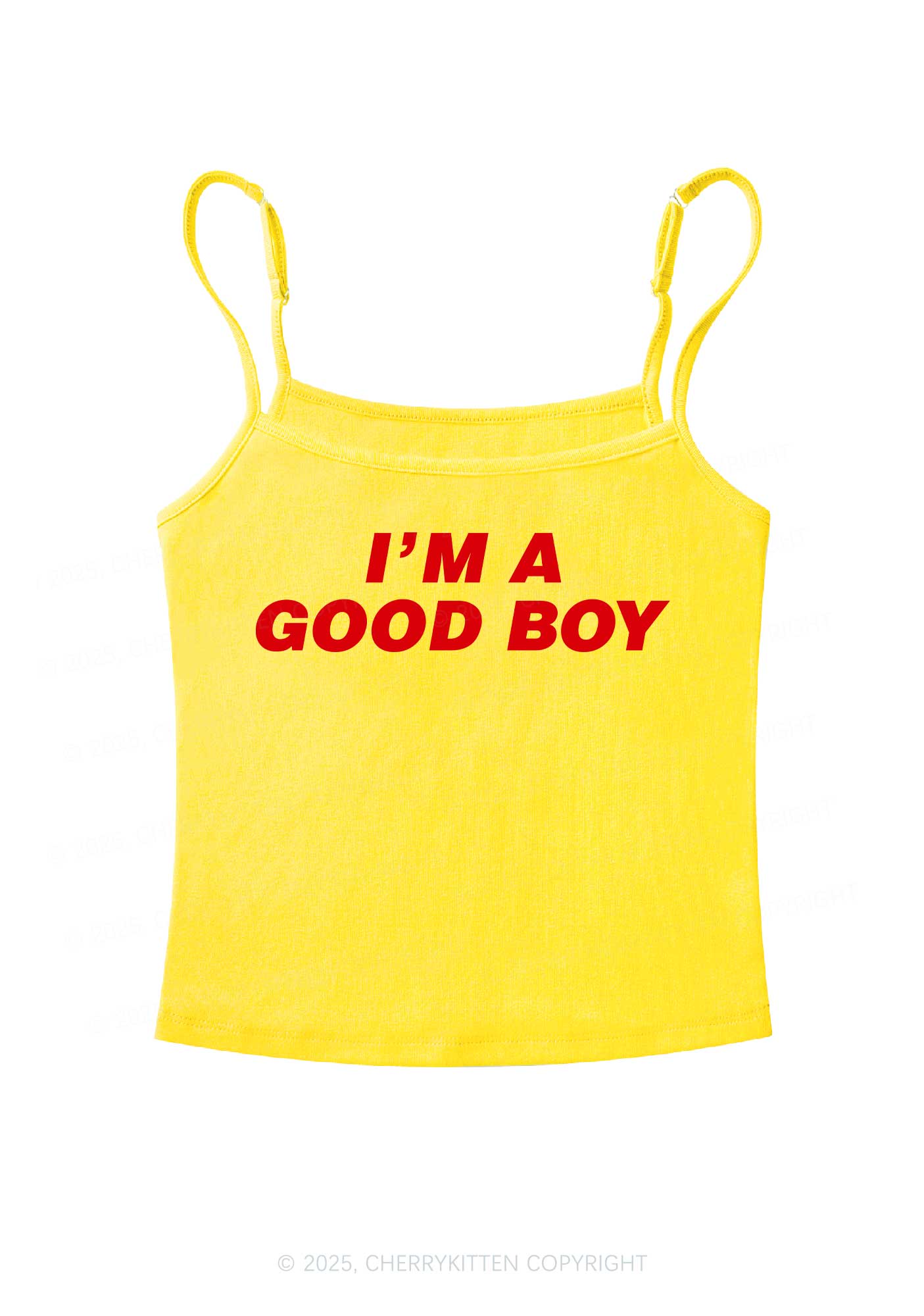 Im A Good Boy Y2K Spaghetti Strap Cami Cherrykitten