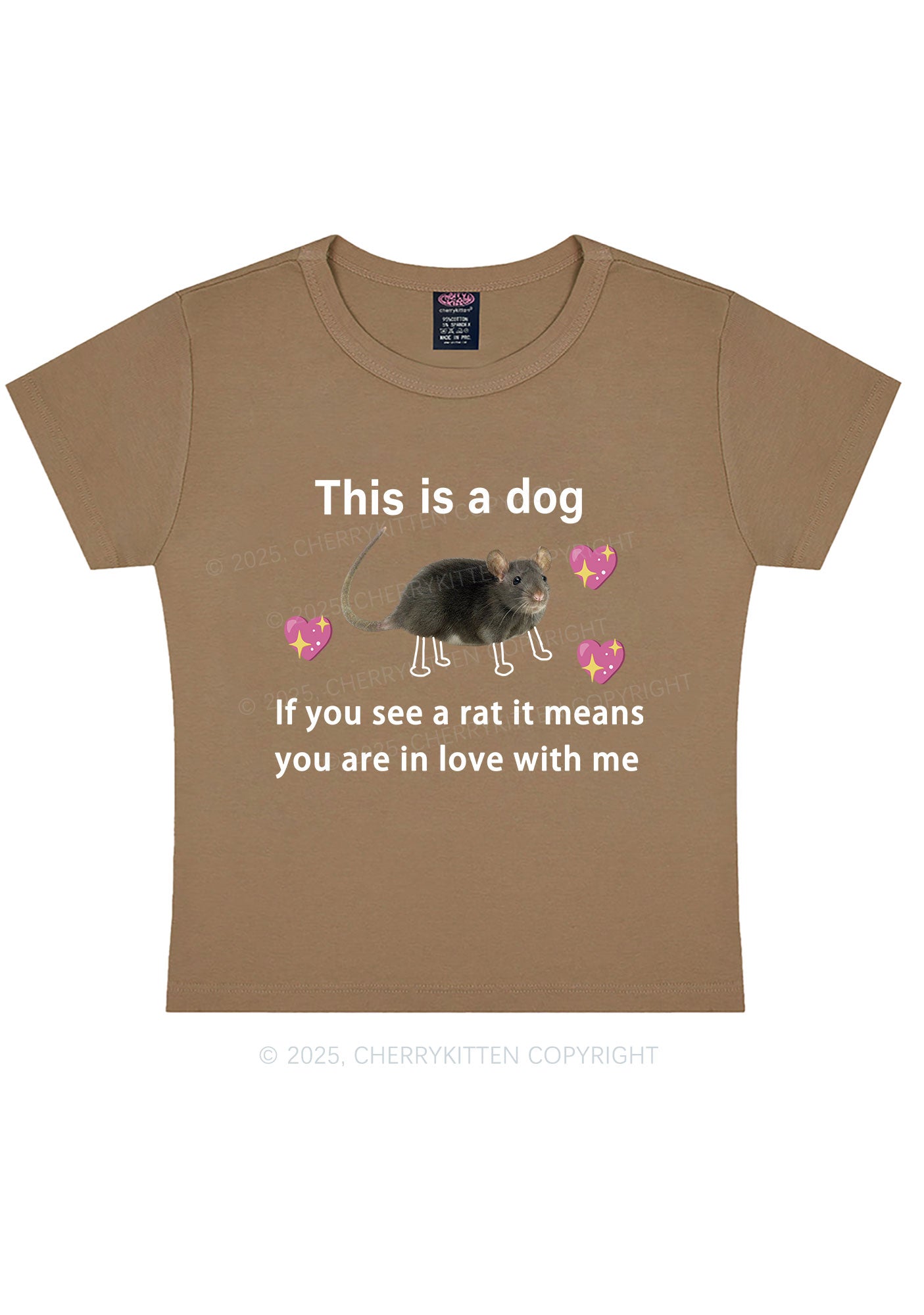 If You See Rat Y2K Baby Tee Cherrykitten