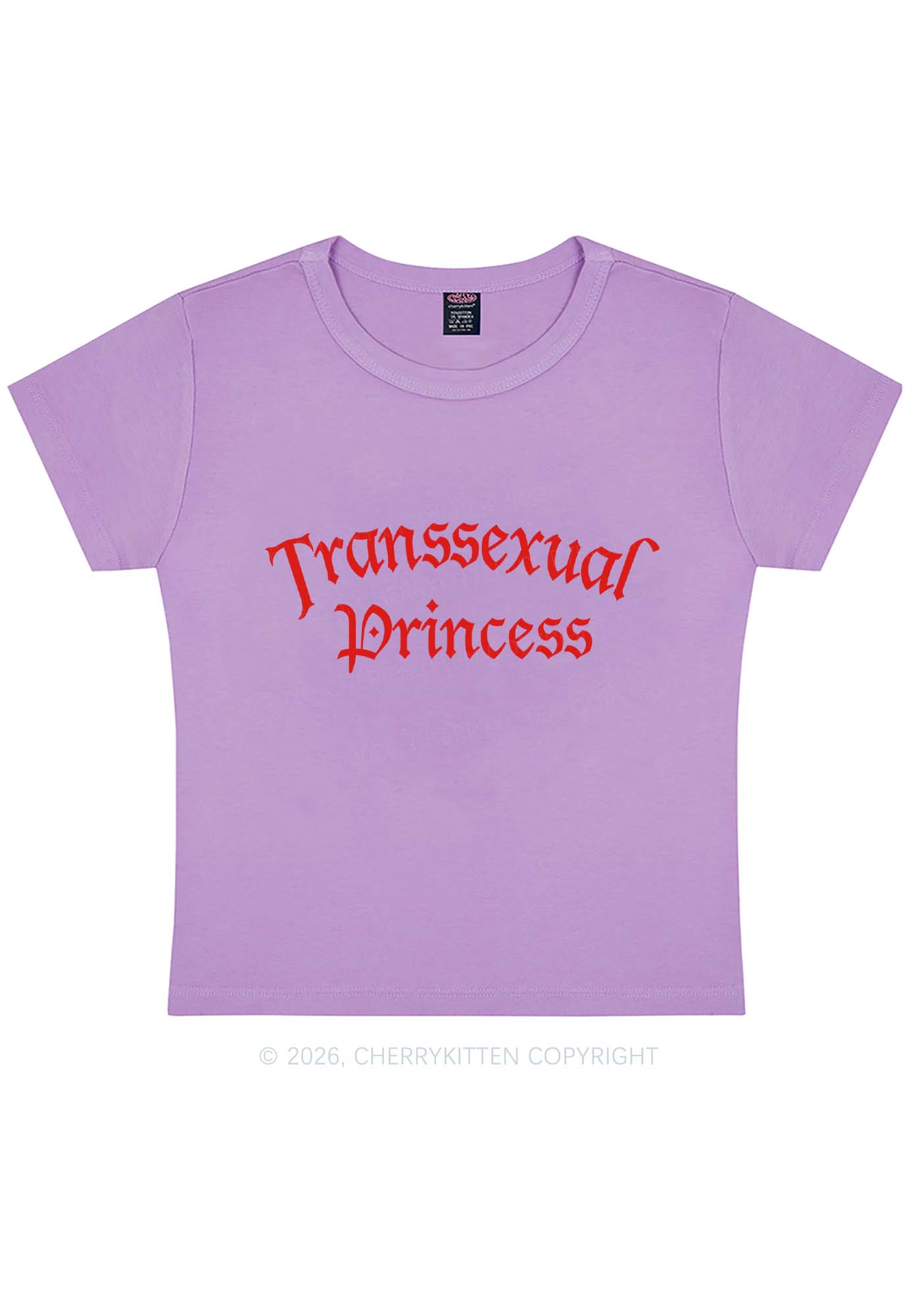 Transsexual Princess Pride Y2K Baby Tee Cherrykitten
