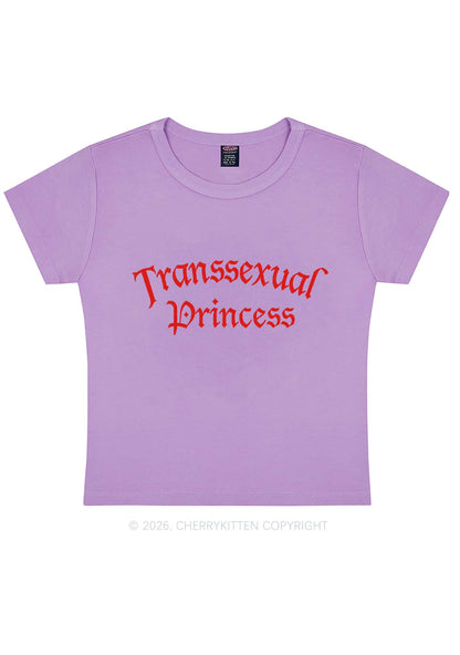 Transsexual Princess Pride Y2K Baby Tee Cherrykitten
