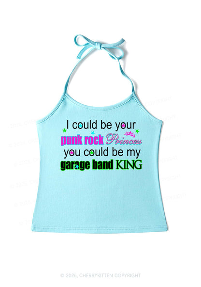 Punk Rock Princess Y2K Halter Neck Cami Cherrykitten