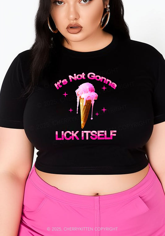 Curvy Ice Cream Lick Itself Y2K Baby Tee Cherrykitten