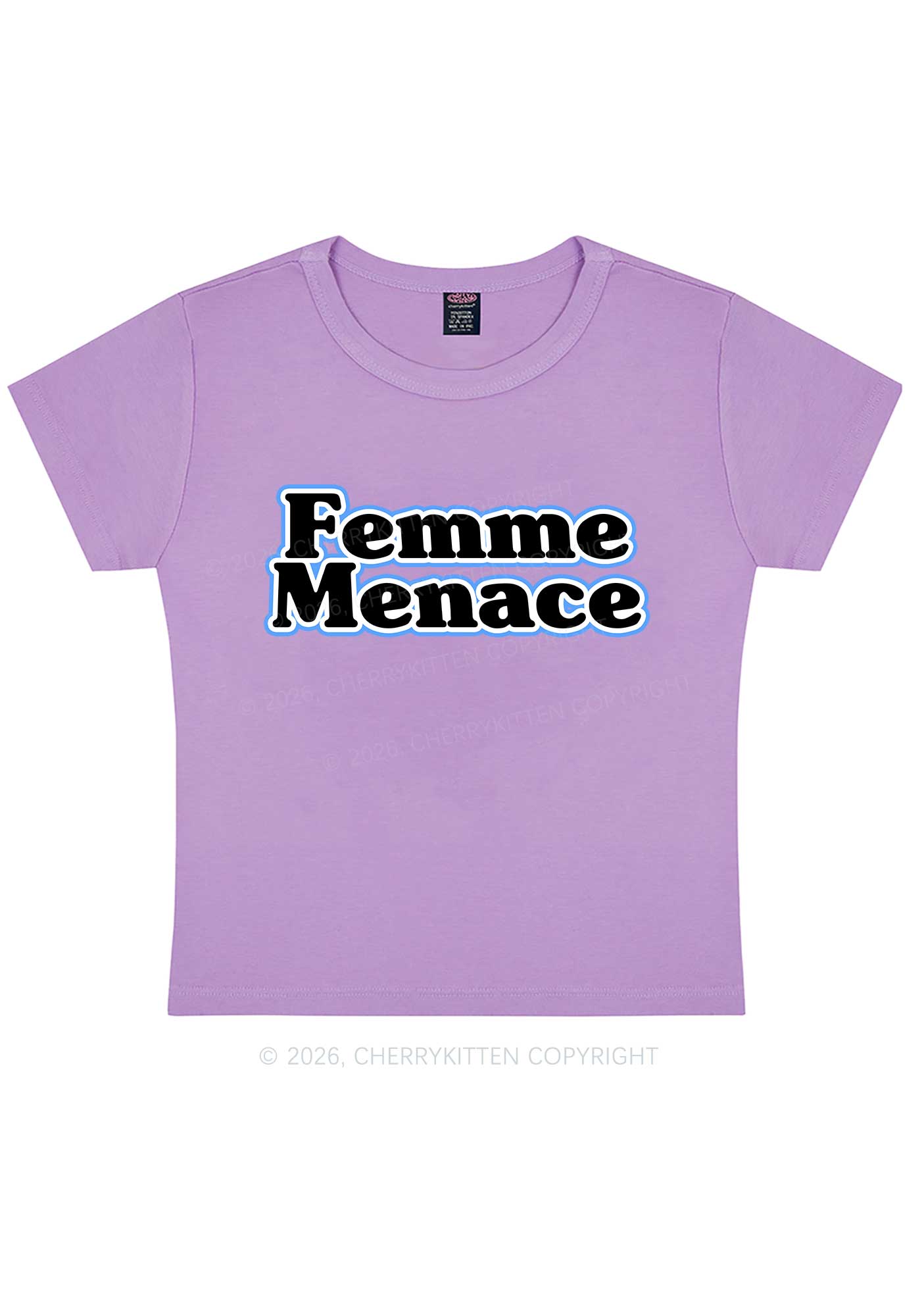 Femme Menace Pride Y2K Baby Tee Cherrykitten