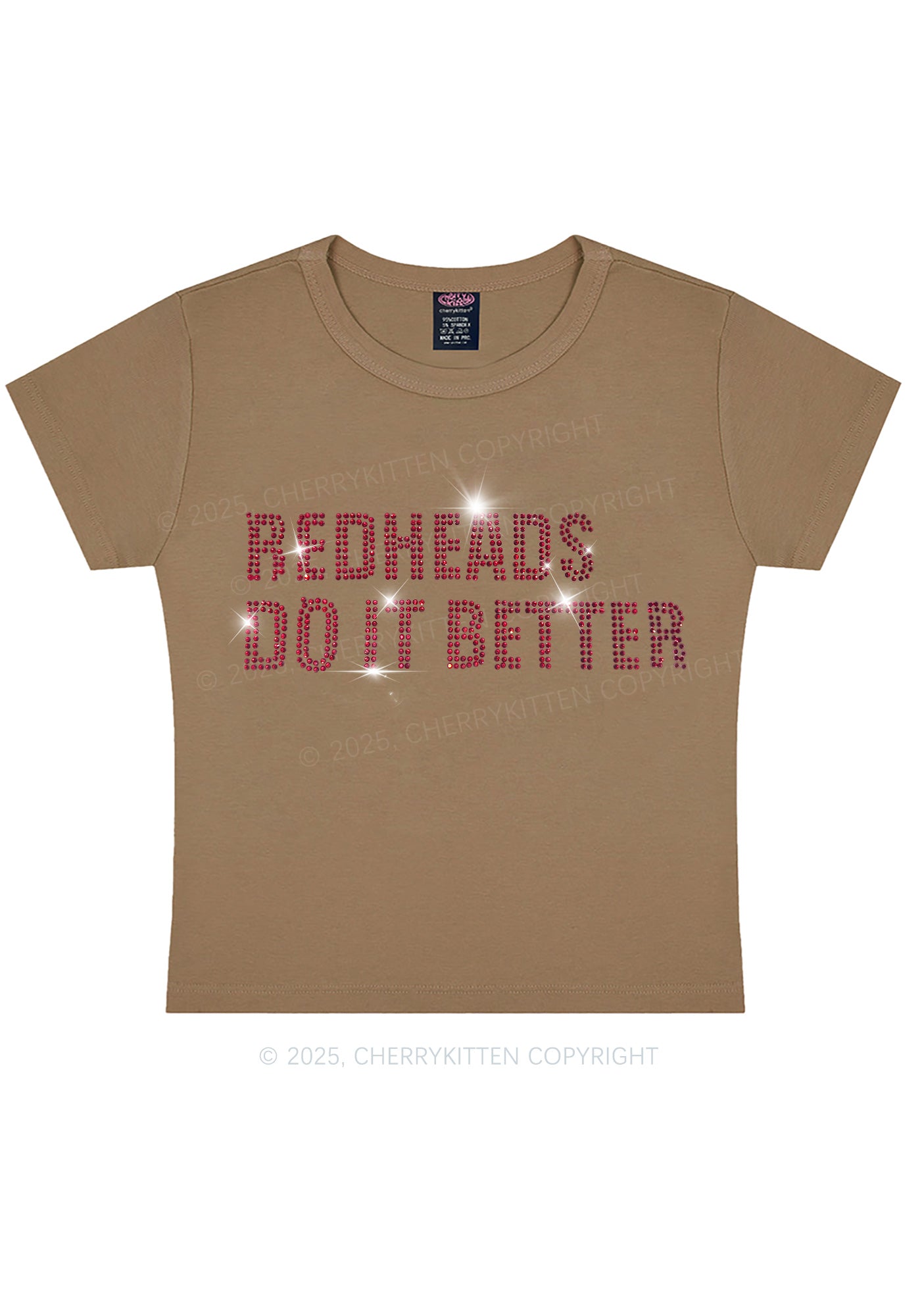 Rhinestone Redheads Do It Better Y2K Baby Tee Cherrykitten