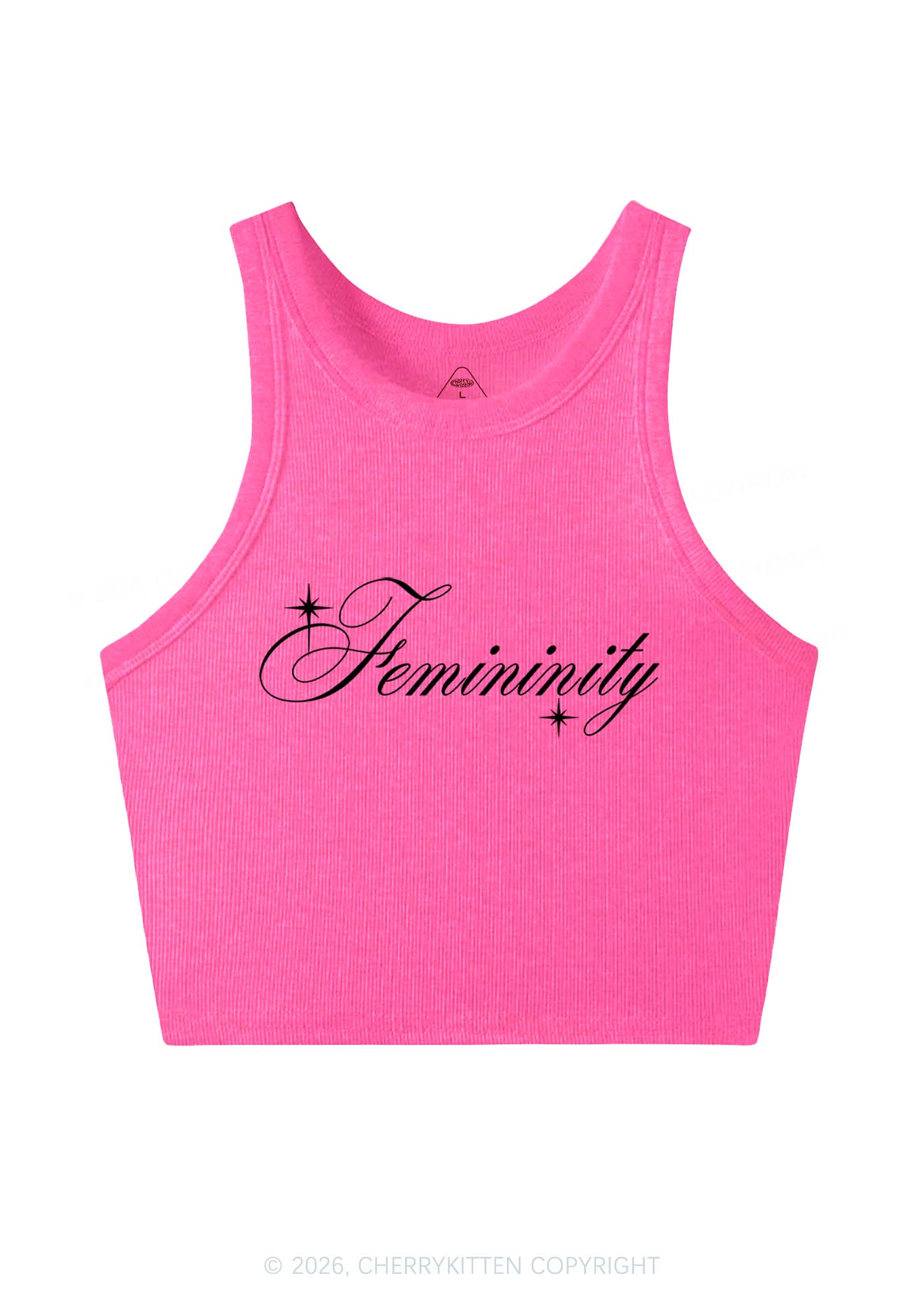 Femininity Pride Y2K Crop Tank Top Cherrykitten