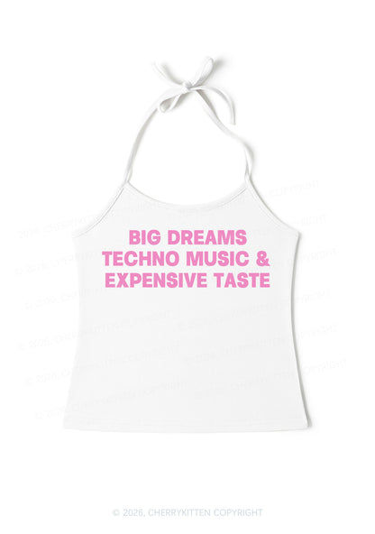 Big Dreams Techno Music Y2K Halter Neck Cami Cherrykitten