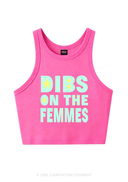Dibs On The Femmes Pride Y2K Crop Tank Top Cherrykitten