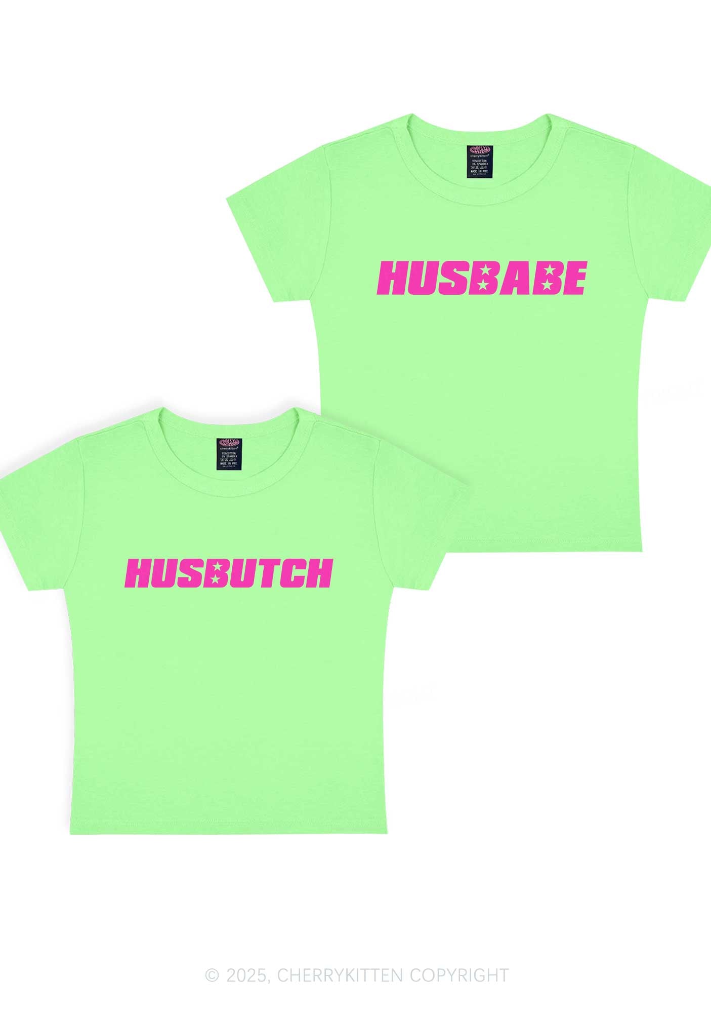 Husbabe Husbutch Y2K Valentine's Day Baby Tee Cherrykitten
