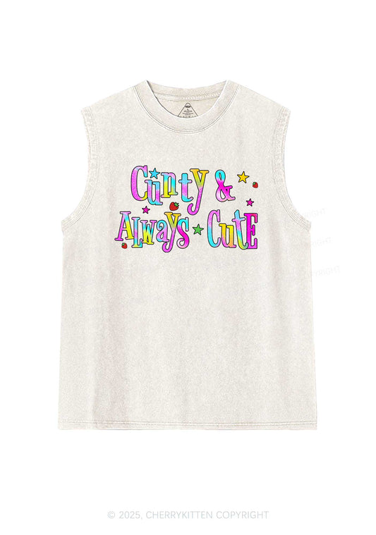 Cxxty Always Cute Y2K Washed Muscle Tank Cherrykitten