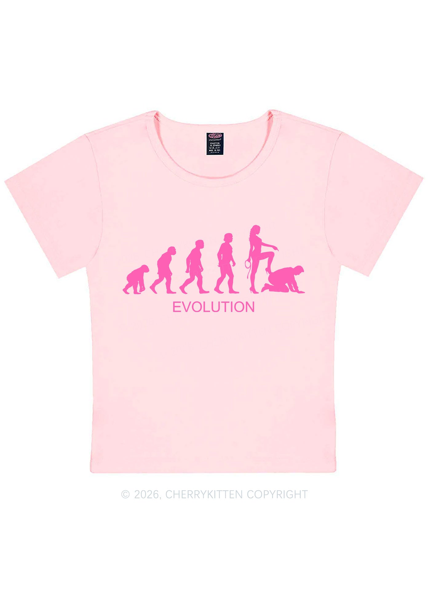 Female Evolution Y2K Baby Tee Cherrykitten