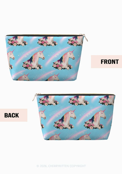 Blue Unicorn Y2K Makeup Bag Cherrykitten
