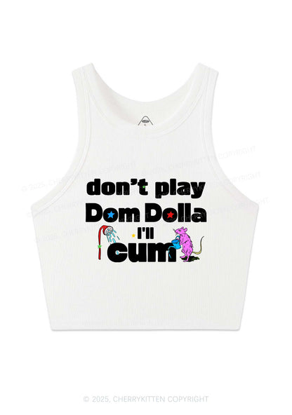 Do Not Play Dom Y2K Crop Tank Top Cherrykitten