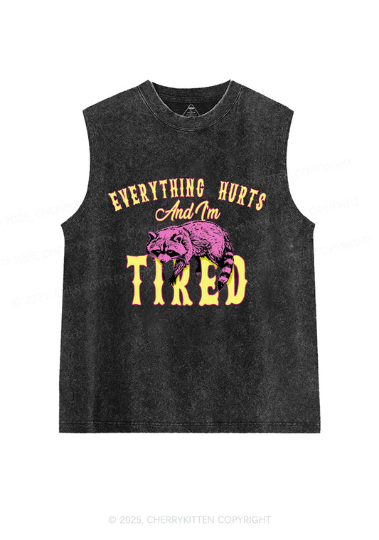 I Am Tried Y2K Washed Muscle Tank Cherrykitten