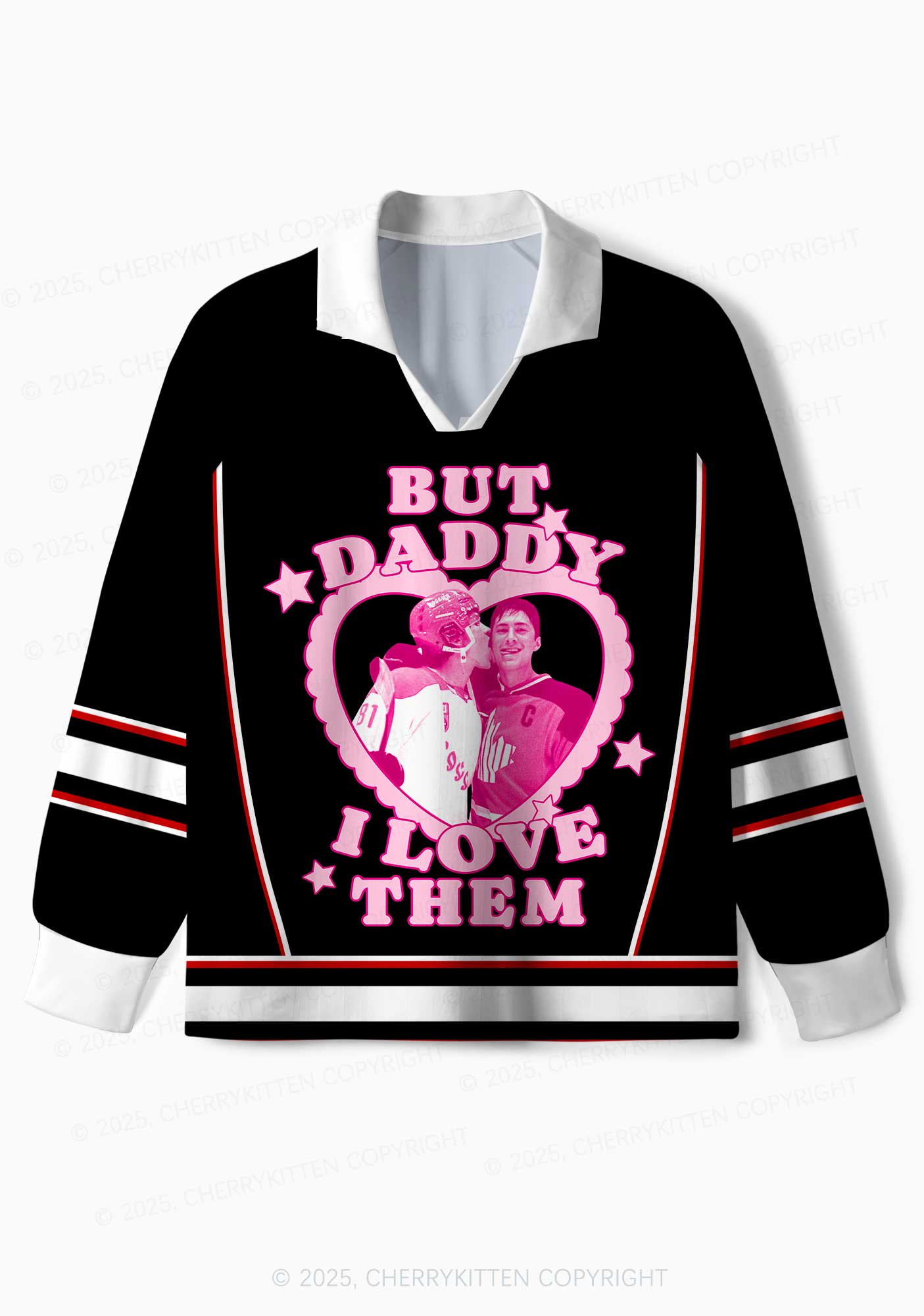 Black But Daddy I Love Them HR Y2K Long Sleeve Sport Jersey Shirts Cherrykitten