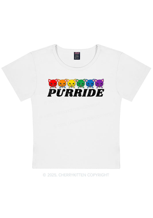 Purride Cat Pride Y2K Baby Tee Cherrykitten