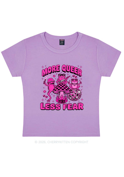 More Queer Less Fear Pride Y2K Baby Tee Cherrykitten