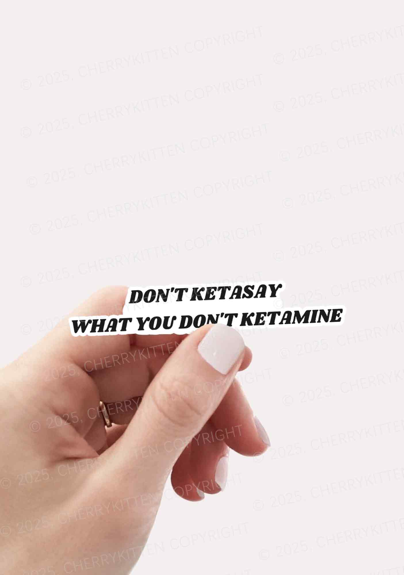 Don't Ketasay 1Pc Y2K Sticker Cherrykitten