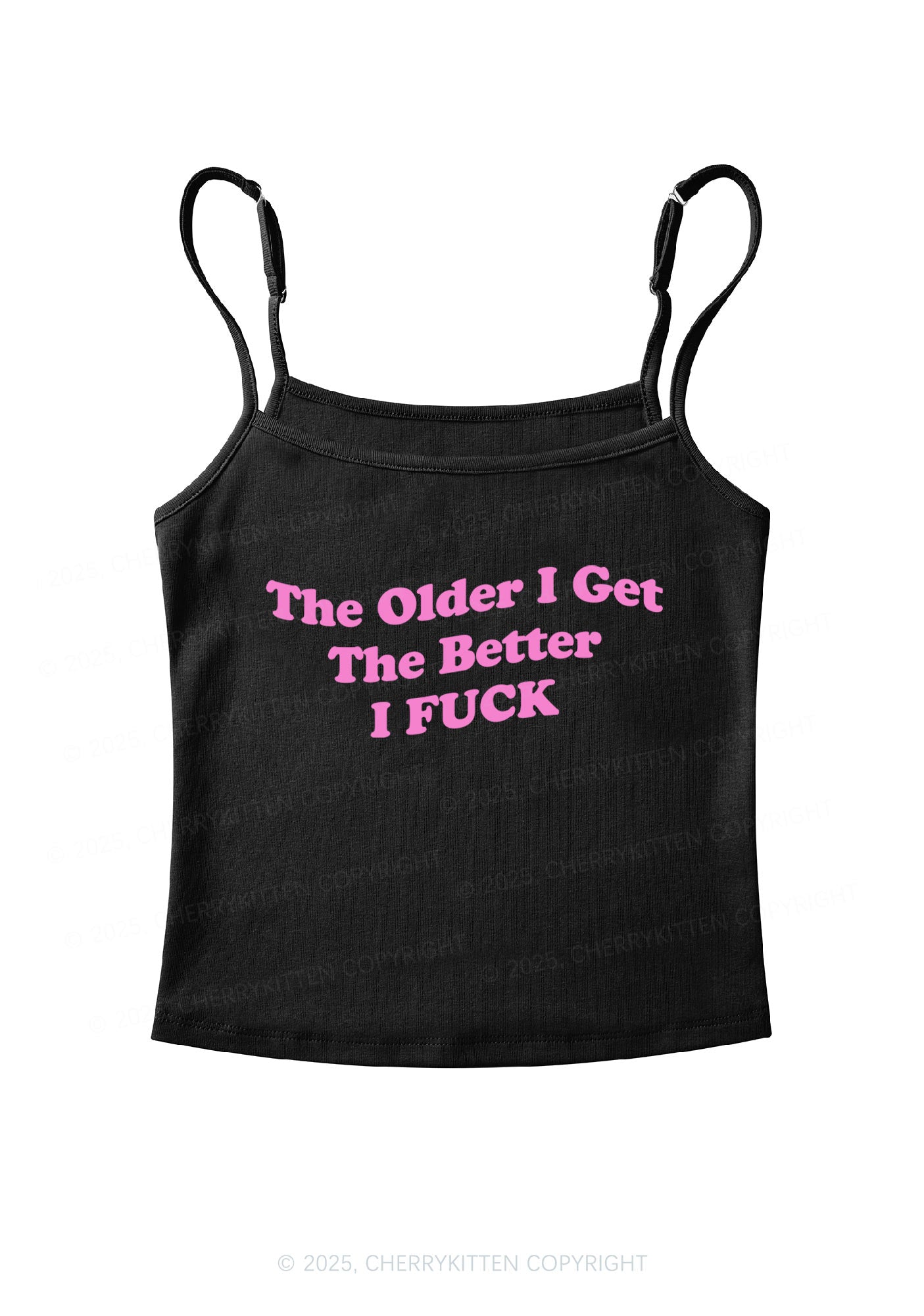 Older Get Better Fxxk Y2K Spaghetti Strap Cami Cherrykitten