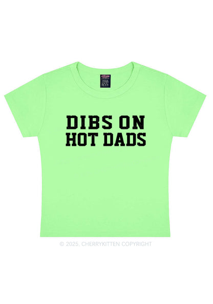 Dibs On Hot Dads Y2K Baby Tee Cherrykitten