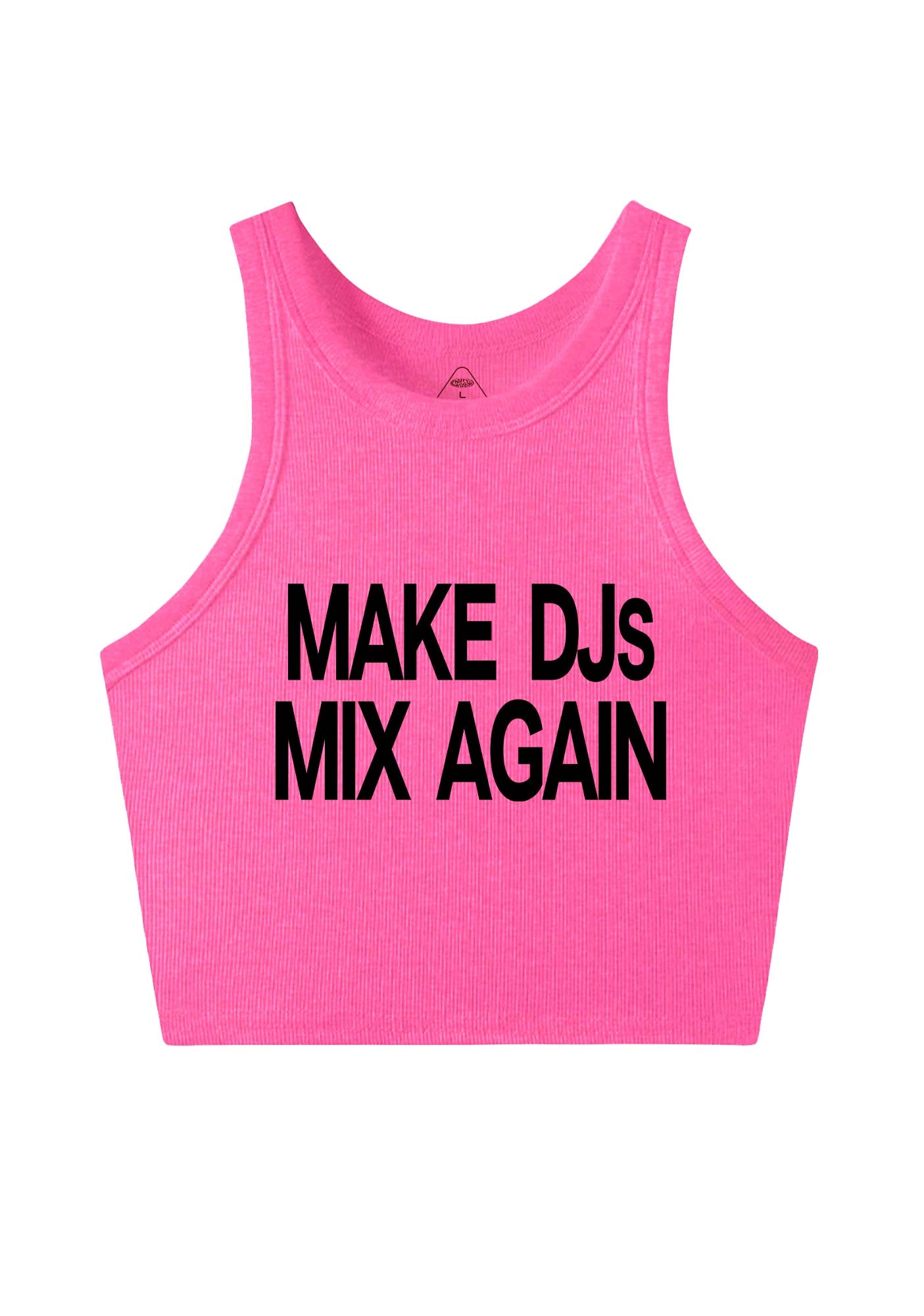 Make DJs Mix Again Y2K Crop Tank Top Cherrykitten
