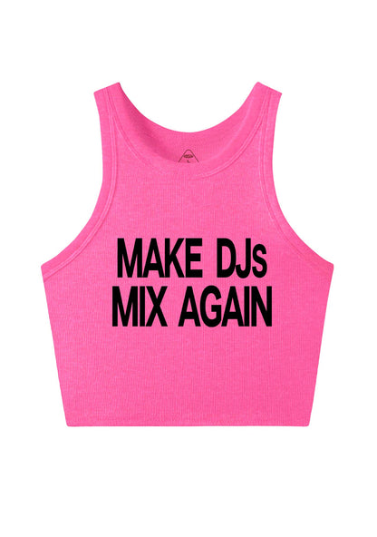 Make DJs Mix Again Y2K Crop Tank Top Cherrykitten