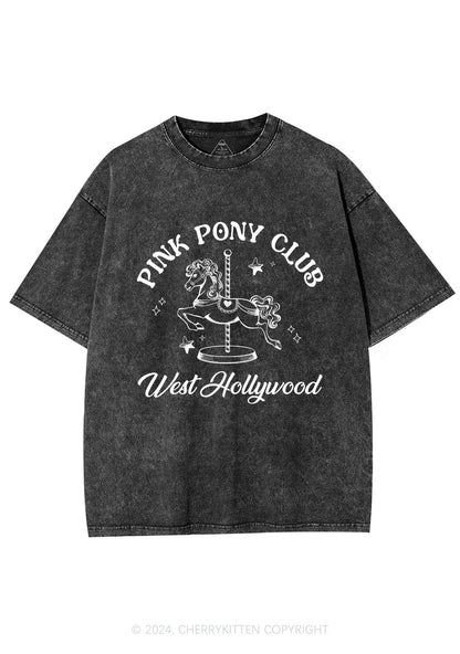 Pink West Hollywood Y2K Washed Tee Cherrykitten