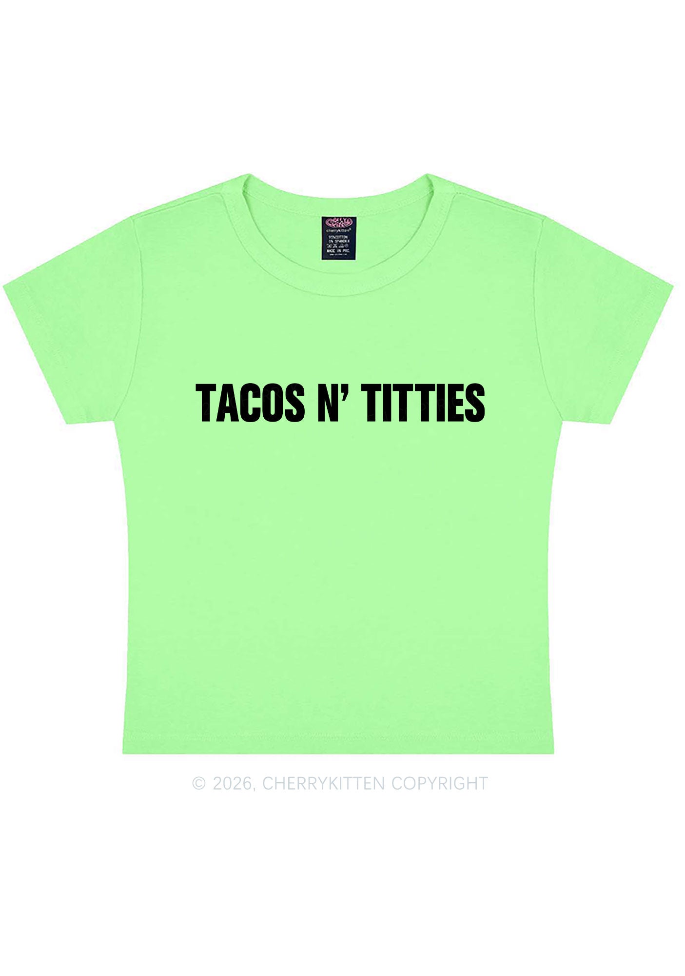 Tacos And Txtties Y2K Baby Tee Cherrykitten