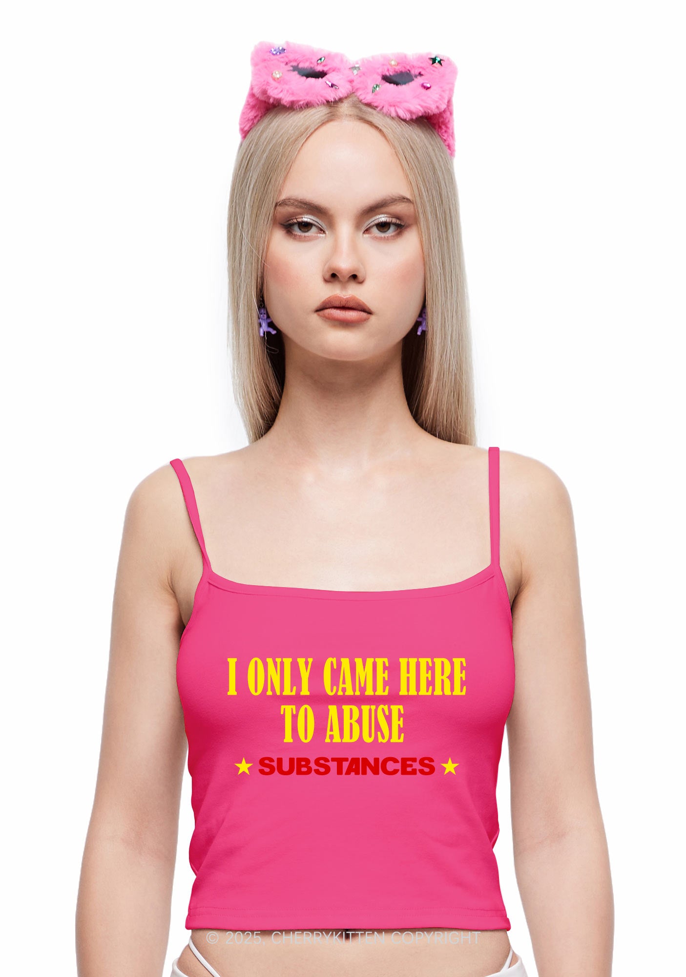 Abuse Substances Y2K Spaghetti Strap Cami Cherrykitten