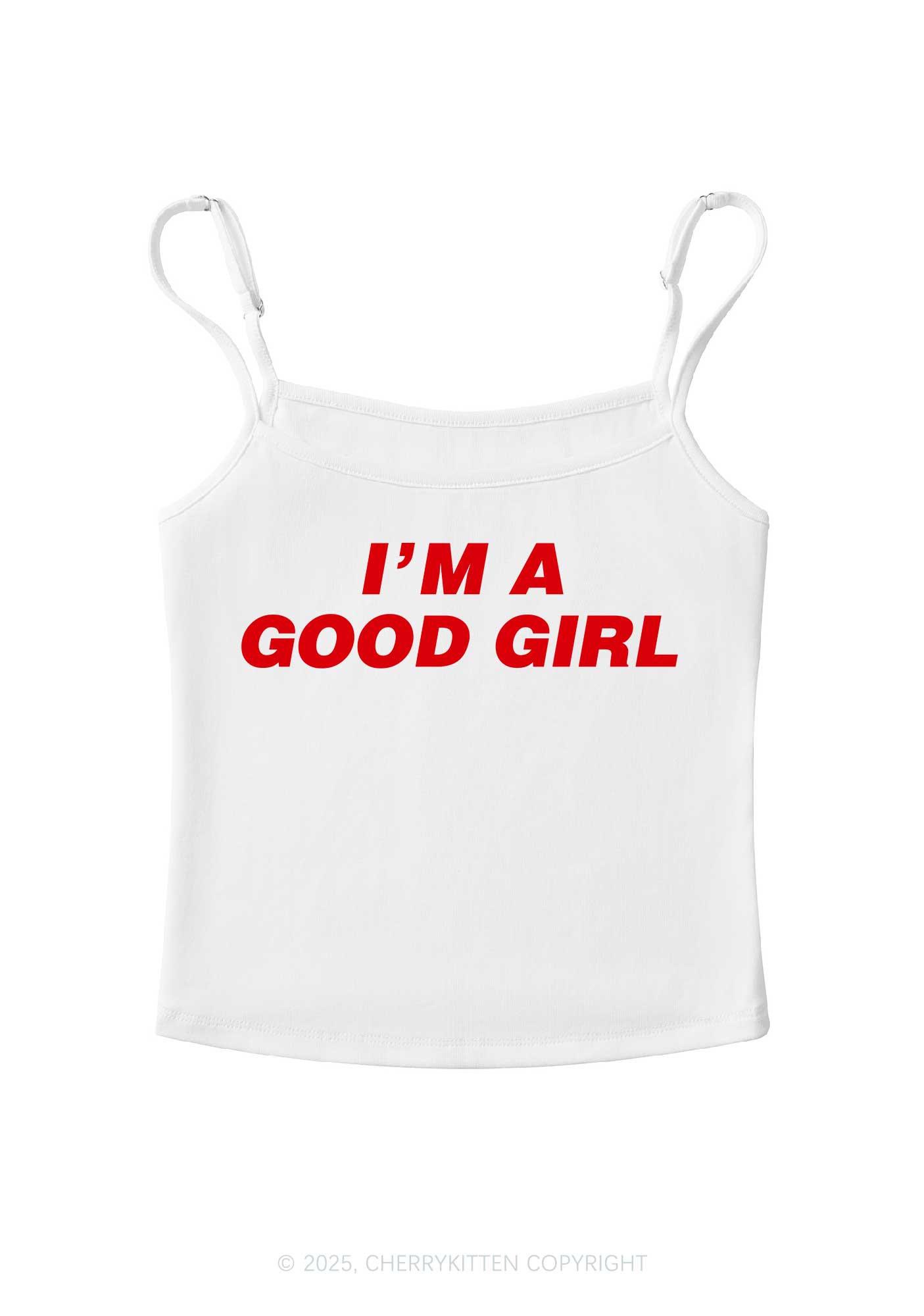 Im A Good Girl Y2K Spaghetti Strap Cami Cherrykitten