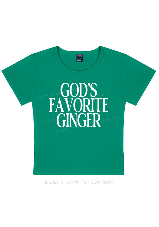 Gods Favorite Ginger Y2K Baby Tee Cherrykitten