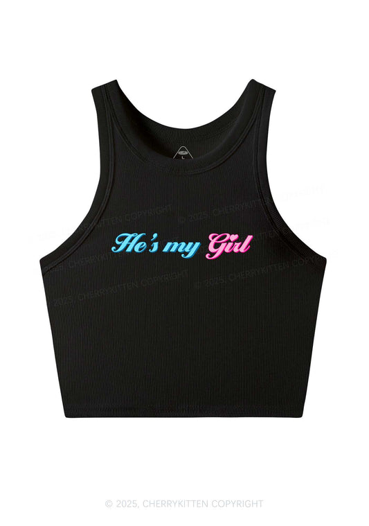 He Is My Girl Pride Y2K Crop Tank Top Cherrykitten