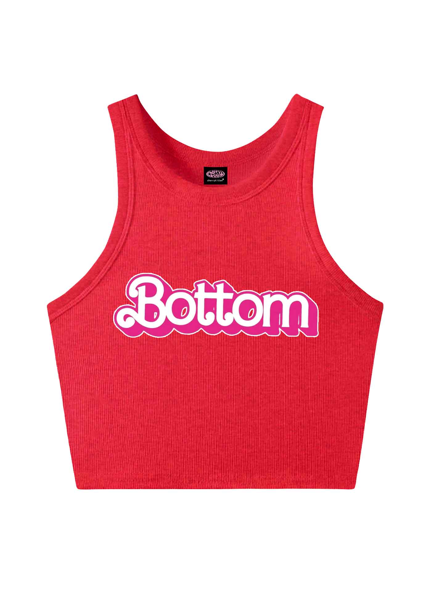 Pink Bottom Pride Y2K Crop Tank Top Cherrykitten