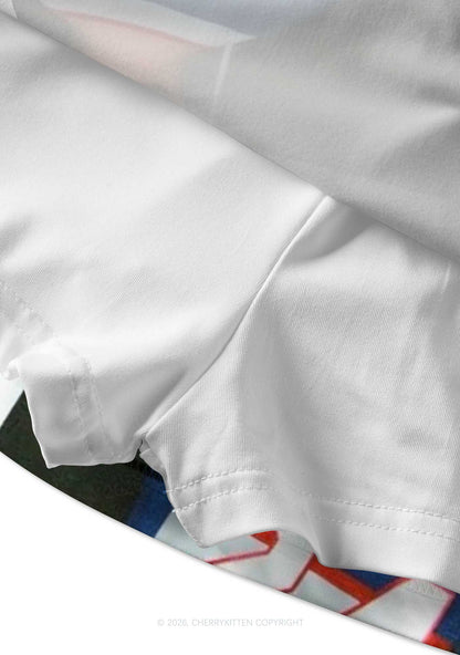 Couple Jersey HR Y2K Print Mini Skirt Cherrykitten