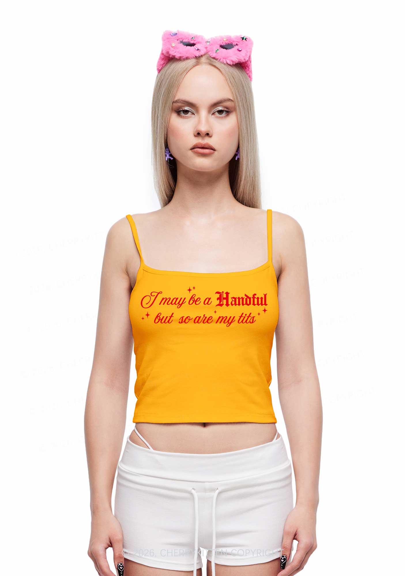 Handful Txts Valentine's Day Y2K Spaghetti Strap Cami Cherrykitten