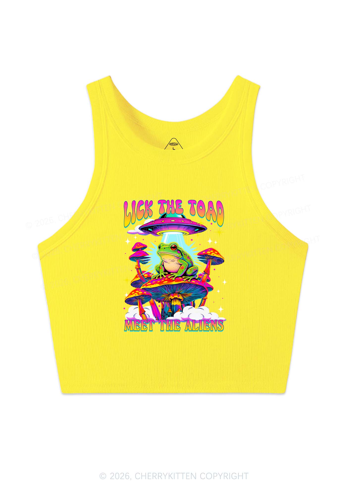 Lick The Toad Y2K Crop Tank Top Cherrykitten