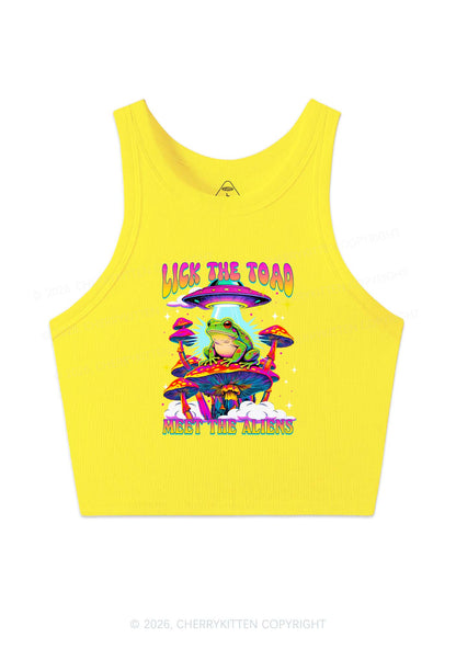 Lick The Toad Y2K Crop Tank Top Cherrykitten