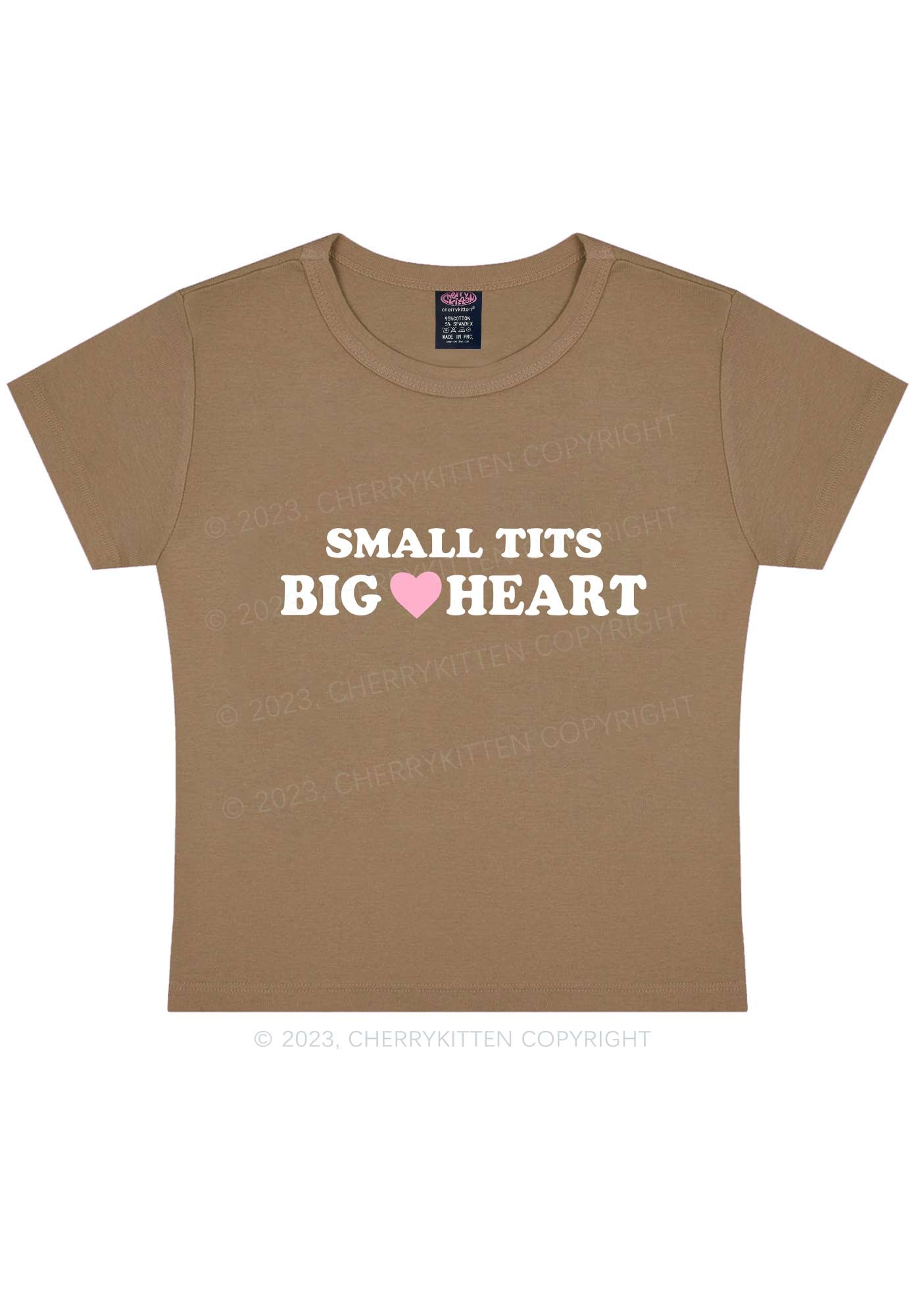 Small But Big Heart Y2K Baby Tee