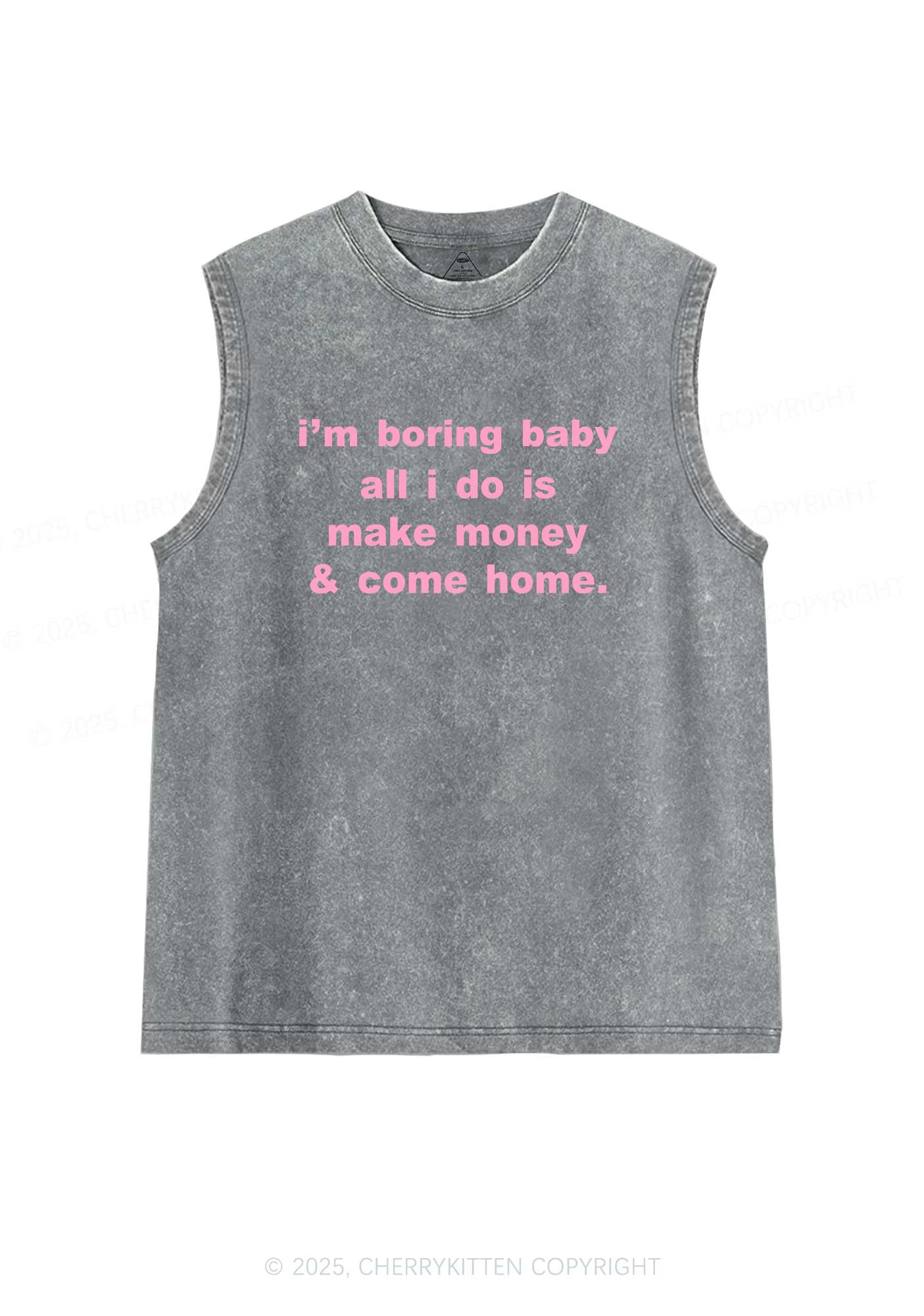 Im Boring Baby Y2K Washed Tank Cherrykitten
