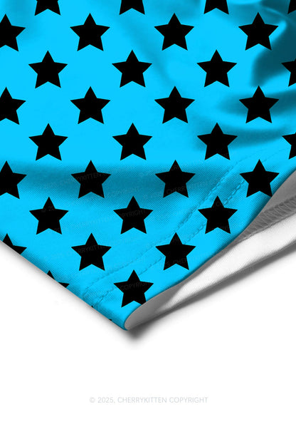 Black Star Y2K Print Men Boxer Briefs Cherrykitten