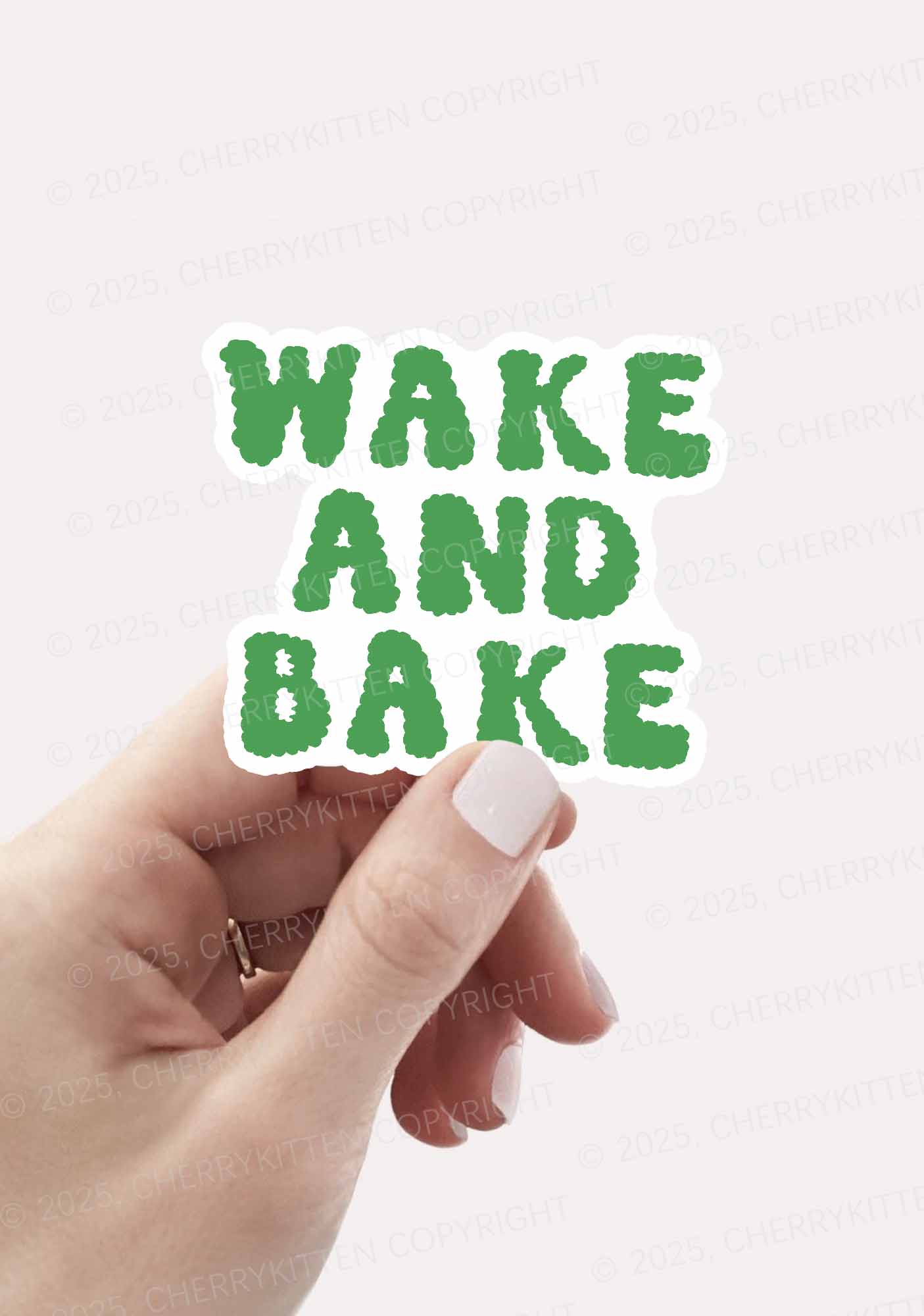 Wake And Bake 1Pc Y2K Sticker Cherrykitten