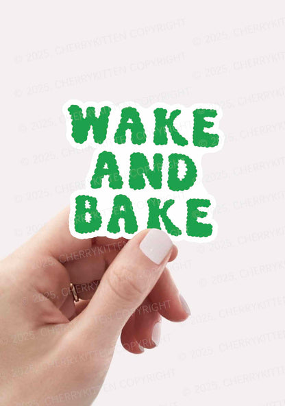 Wake And Bake 1Pc Y2K Sticker Cherrykitten