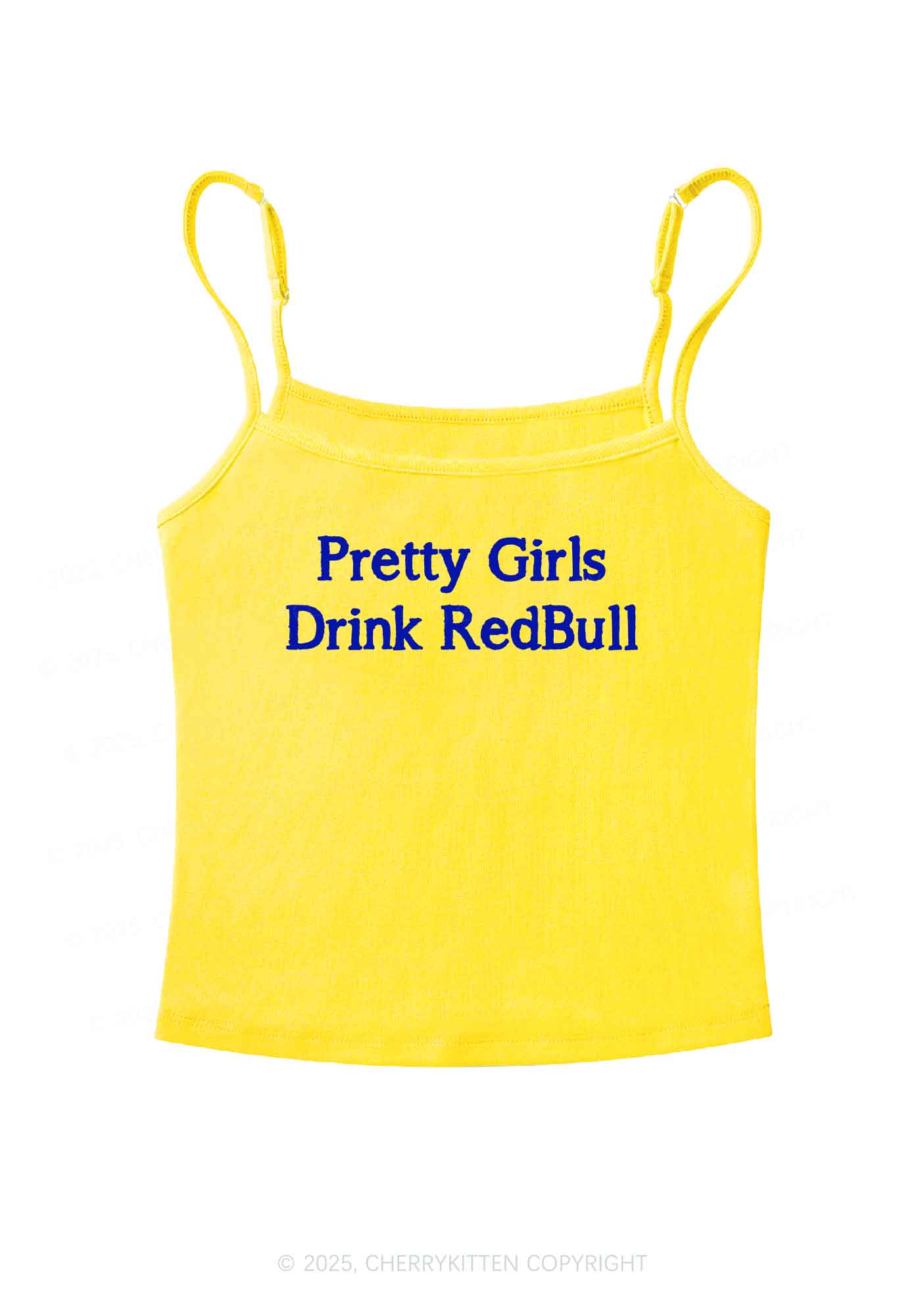 Pretty Girls Drink Redbull Y2K Spaghetti Strap Cami Cherrykitten