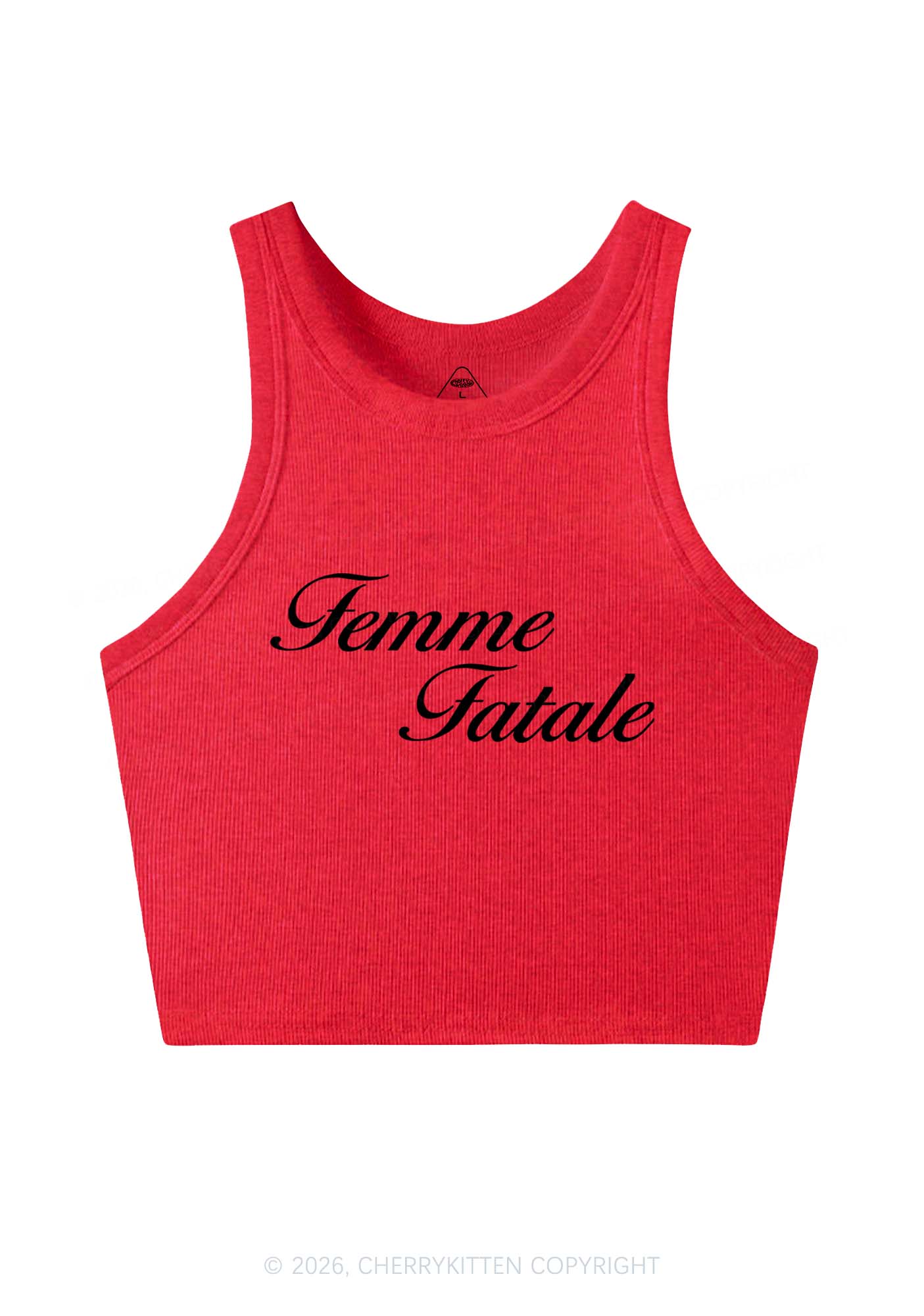 Femme Fatale Pride Y2K Crop Tank Top Cherrykitten
