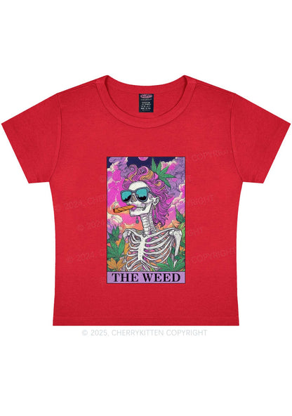 The Wxxd Skeleton Y2K Baby Tee Cherrykitten