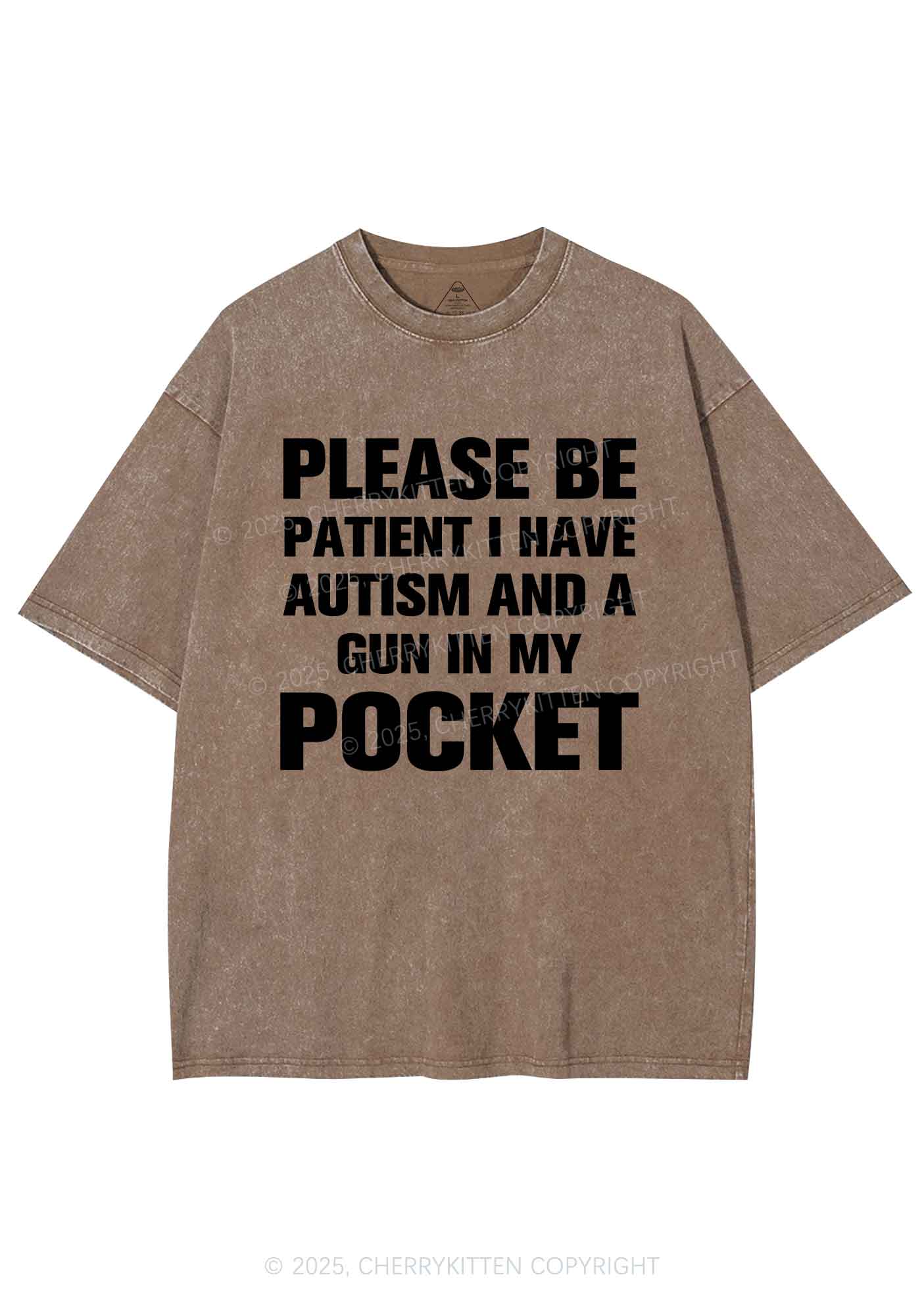Please Be Patient Y2K Shirts Washed Tee Cherrykitten