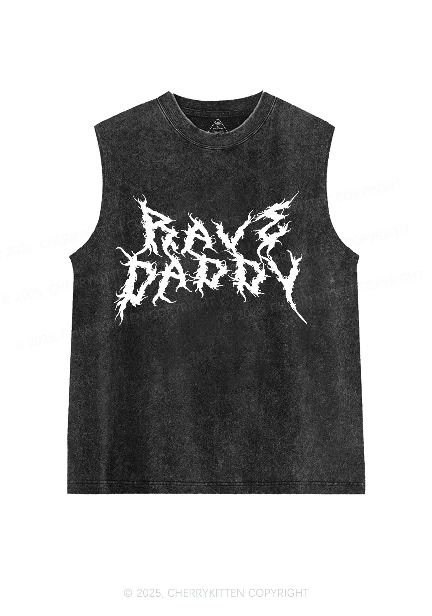 Rave Daddy Y2K Washed Muscle Tank Cherrykitten
